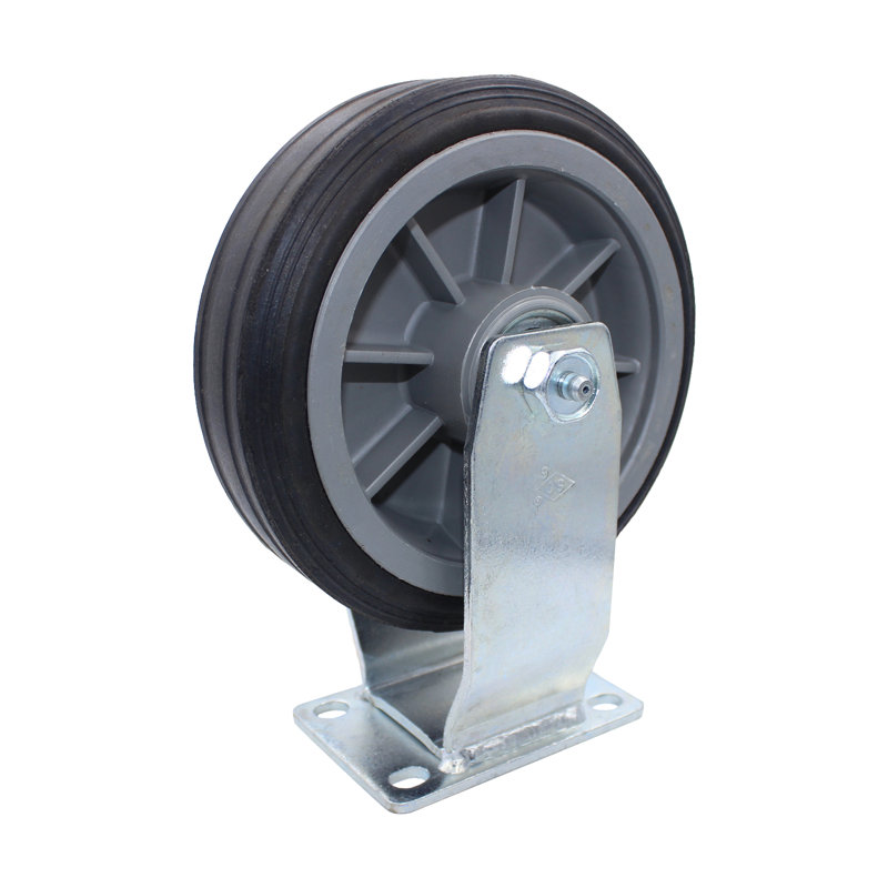 Snap-Loc 375 lb Caster 6 Inch All-Terrain Solid Rubber Rigid
