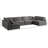 Jocqua Velvet U-Shaped Sectional Reversible-2030298853