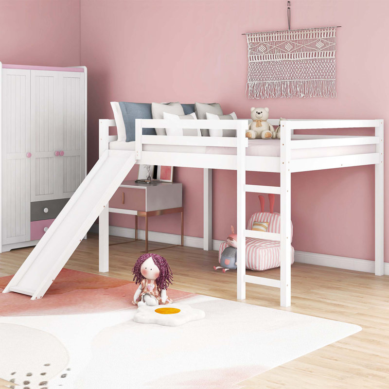 Loft Bed With Slide, Multifunctional Design