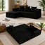 Canapé-lit convertible pliable en trois parties de 200 cm (79 po), futon modulaire en velours côtelé avec méridienne en L, canapé nuage, aucun assemblage requis pour le salon et les petits appartements-572683698-572683708