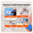 Heavy Duty Plastic Razor Blade Scraper Tool Set - 2 Ergonomic Handles with 120 Replacement Blades for Safe Floor Cleaning