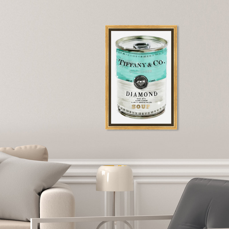 «Priceless Can», reproduction d'art graphique, H 54 po x l 36 po, Cadre doré
