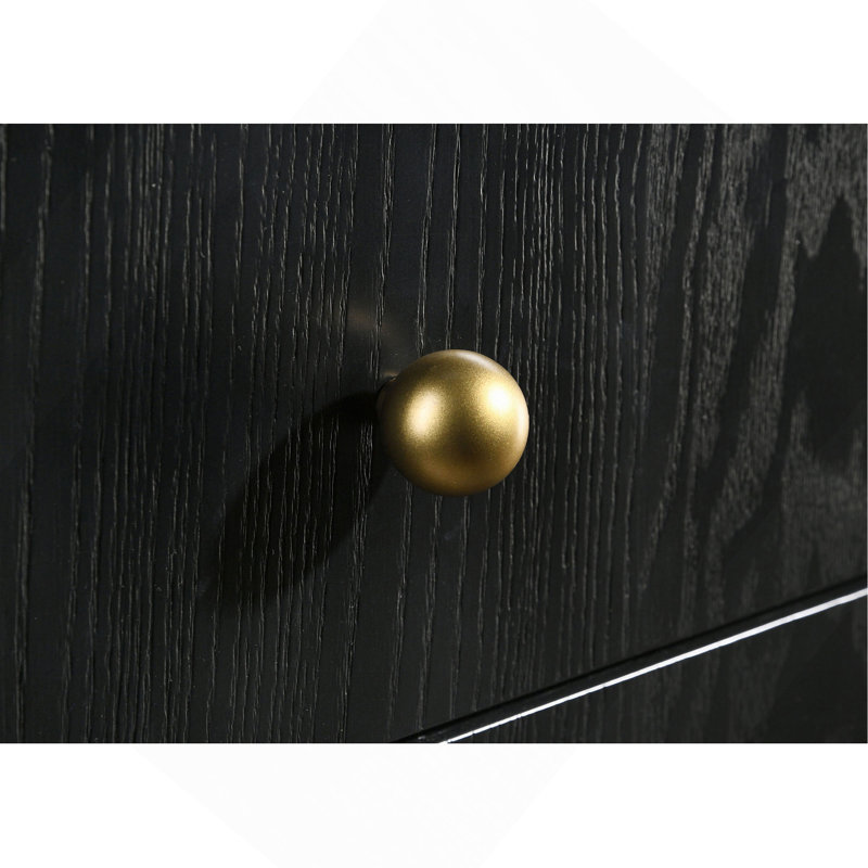 Commode rectangulaire à 8 tiroirs, Noir