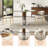 3-Piece Dining Table Set, Small Round Dining Table With 2 Chairs