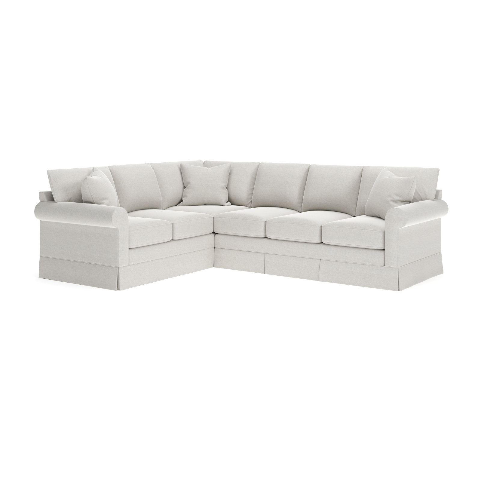 Friedman 2 - Piece Upholstered Sectional, Left Hand Facing, Drusky Moonglow Sustain® Basketweave