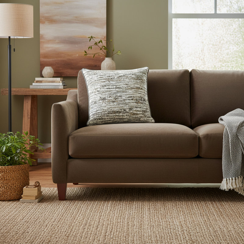 Keller Abstract Feather Reversible Throw Pillow, Driftwood