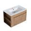Meuble-lavabo de 30 pouces avec lavabo en céramique blanche et tablette réglable