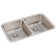 Lustertone 30.75" L x 18.5" W Double Basin Undermount Kitchen Sink with Basket Strainer