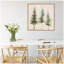 «Abstract Forest Evergreen Trees on Neutral Linen» par The Creative Bunch Studio, reproduction d'art sur toile encadrée-147681460