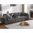 Squared Arm Wide Seat Upholstered Sofa-1464318007