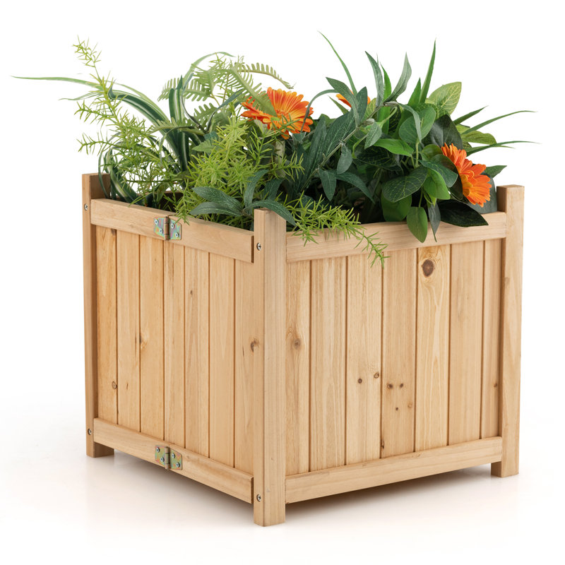 Boîte à fleurs en bois massif Delanna