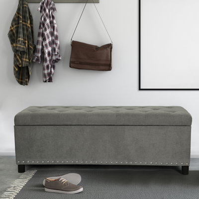 Monika Upholstered Flip Top Storage Bench