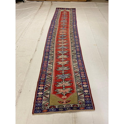Dakhia One-of-a-Kind 2'8" X 12'7" 1930s Runner Wool Area Rug