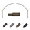 Adjustable 28" to 48" 0.81" Bay Window Single Curtain Rod