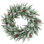 Real Touch Flocked Wind River Fir With Berries Artificial Christmas Wreath - 24" - Unlit