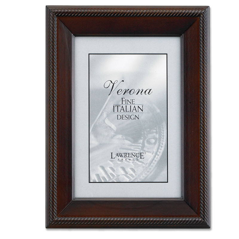 Wood Matte Picture Frame, Walnut Brown, 4" x 6"