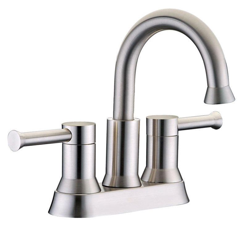 Centerset Bathroom Faucet, Brushed Nickel