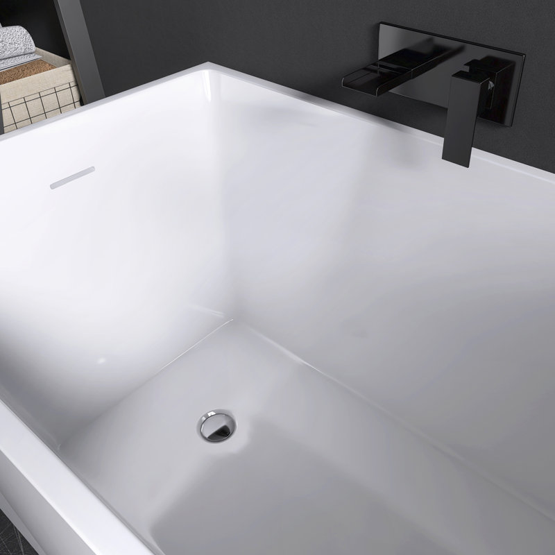 Tidal 43'' Freestanding Tub Acrylic Soaking Bathtub