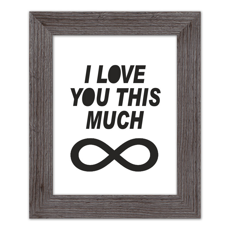 «Love this beaucoup mains», art encadré, H 14 po x l 11 po x P 0,75 po, Cadre gris