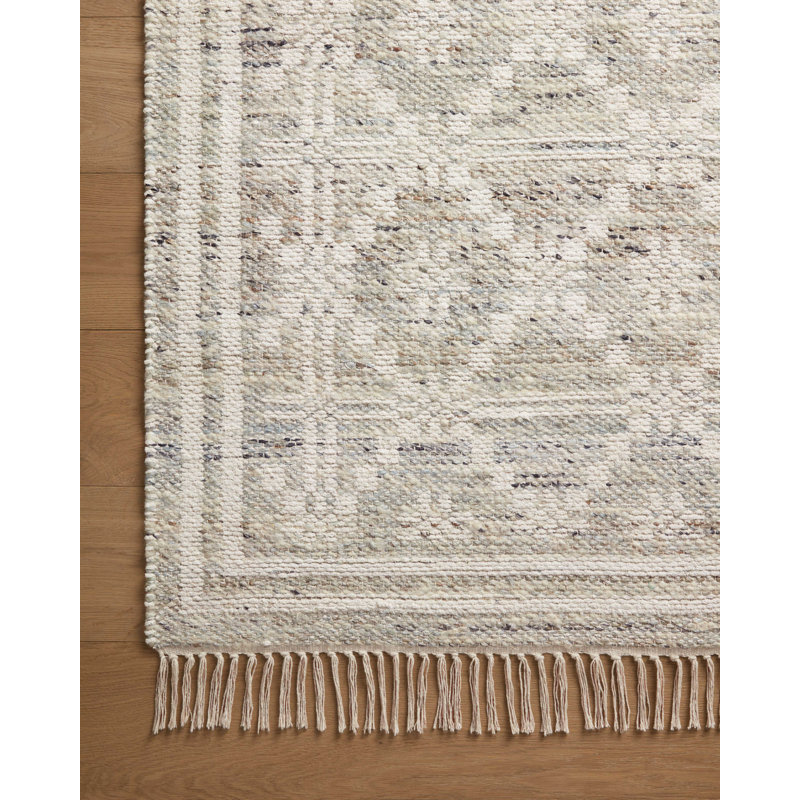 Angela Rose x Loloi Reversible Rivers Lagoon / Ivory Area Rug, Rectangle 8'6" x 11'6"