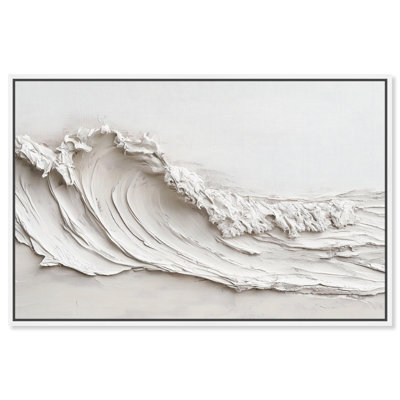 Vague sur toile blanche par Art Remedy