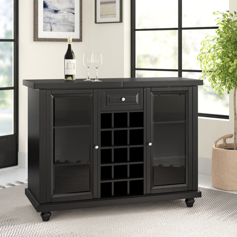 Armoire de bar Hedon, Noir