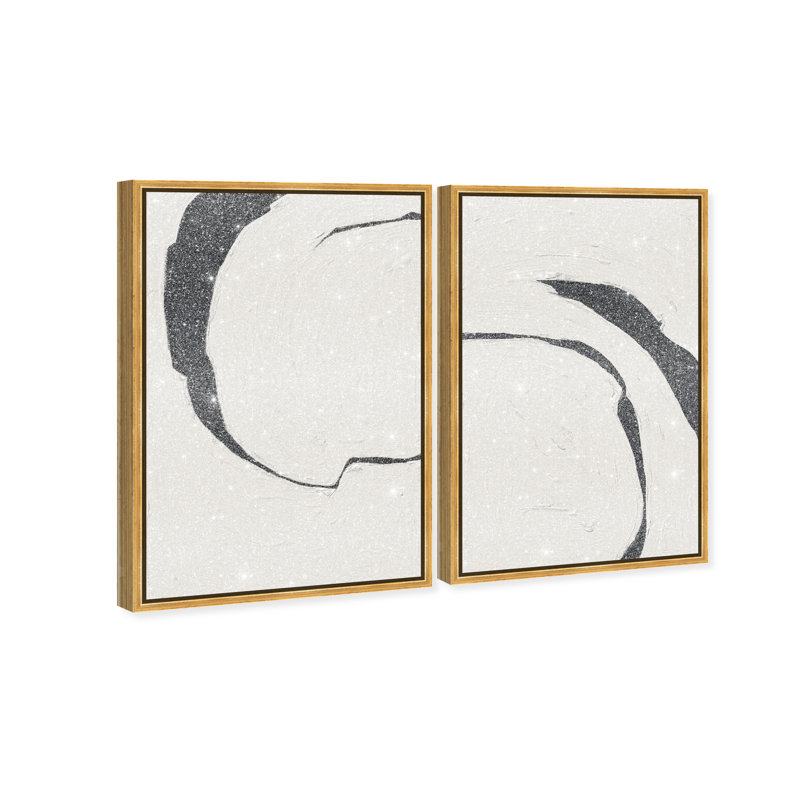 Positive Spaces Set Set by Oliver Gal, Gold Floater Frame, 17"H x 25"W