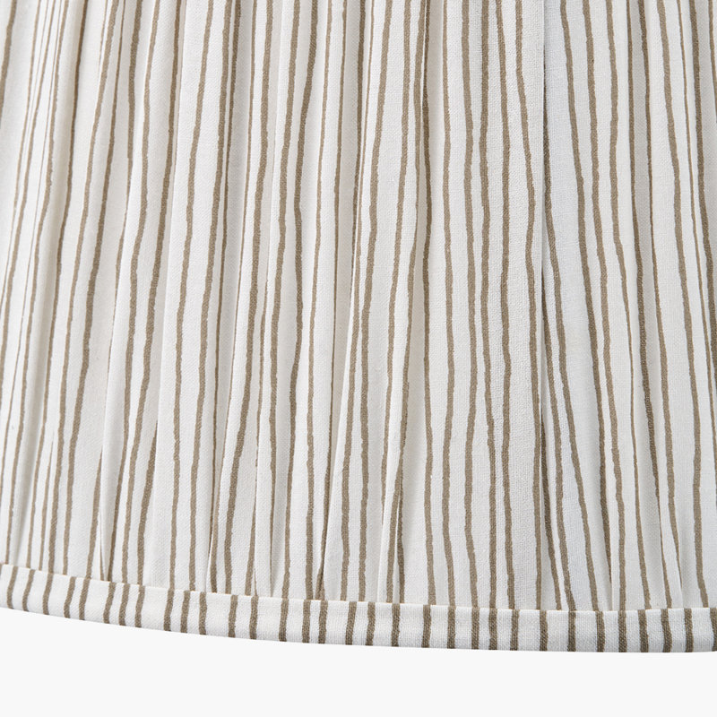 Pleated Cotton Lamp Shade, 22cm H x 30cm W x 30cm D, Natural