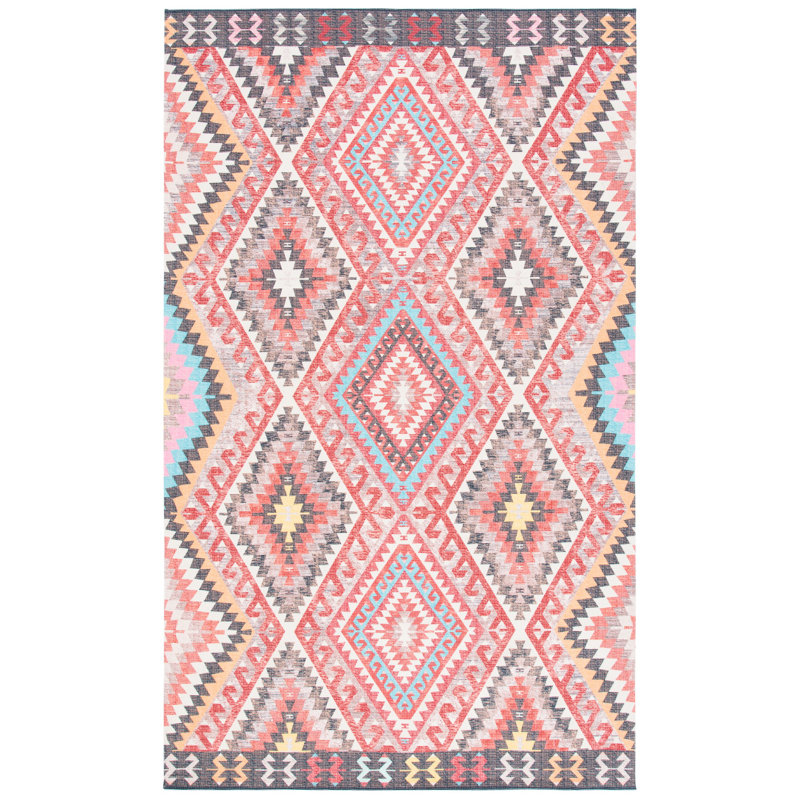 Tapis intérieur / extérieur tissé à la main Gilbrae, Rectangle 5 pi x 8 pi
