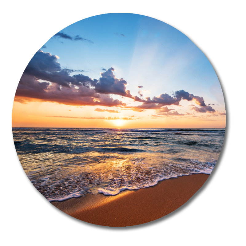 Beach Sunrise - photographie sans cadre, Aluminium, H 36 po x l 36 po x P 1,5 po