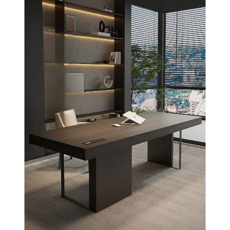 Najia Executive Desk, Brown, 75cm H x 160cm W x 70cm D
