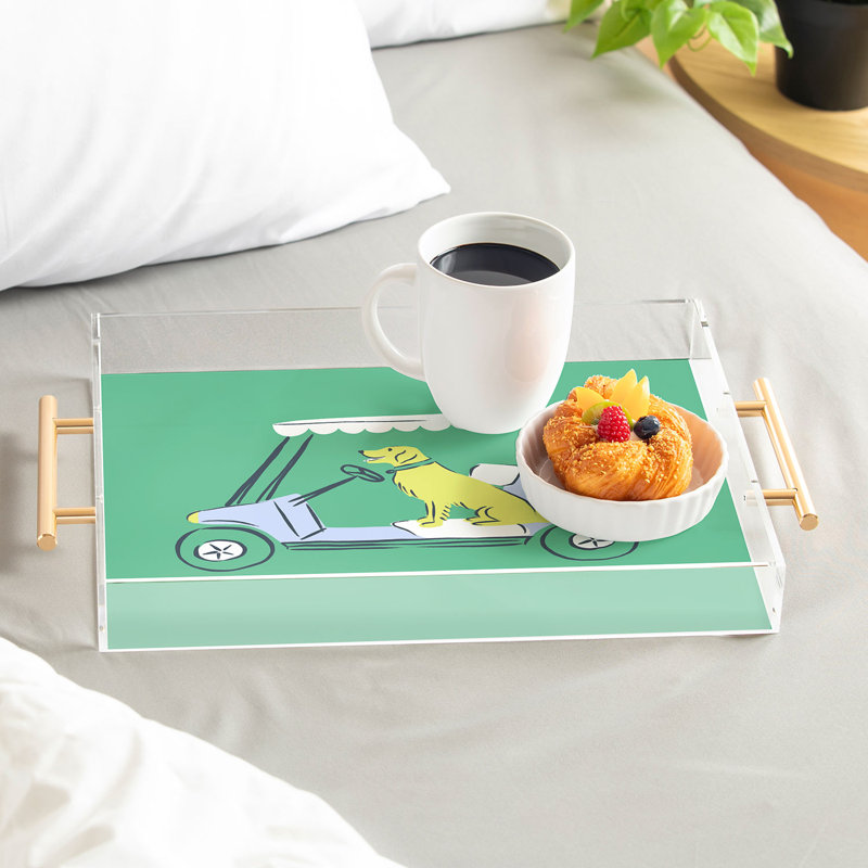 Plateau en acrylique KrissyMast Golf Retriever