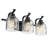 3 - Light Farmhouse Vanity Light Hammered Glass Dome Shade, Black-1110146873-1110146872-1110146878