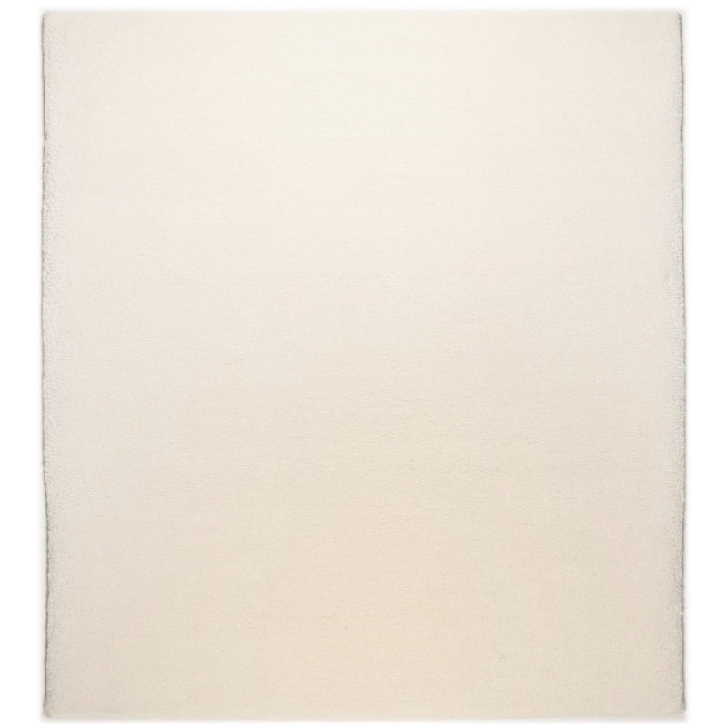 Arboga Hand Knotted Wool White Rug, Square 200 cm