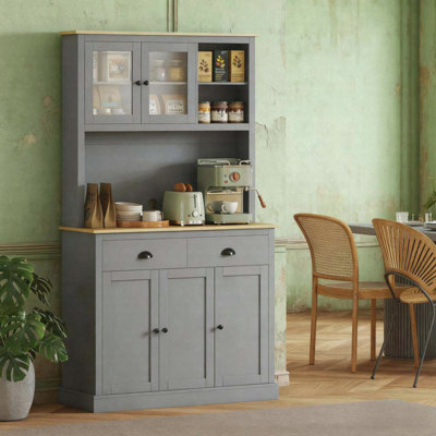 Armoire de cuisine autoportante de 71 po de hauteur