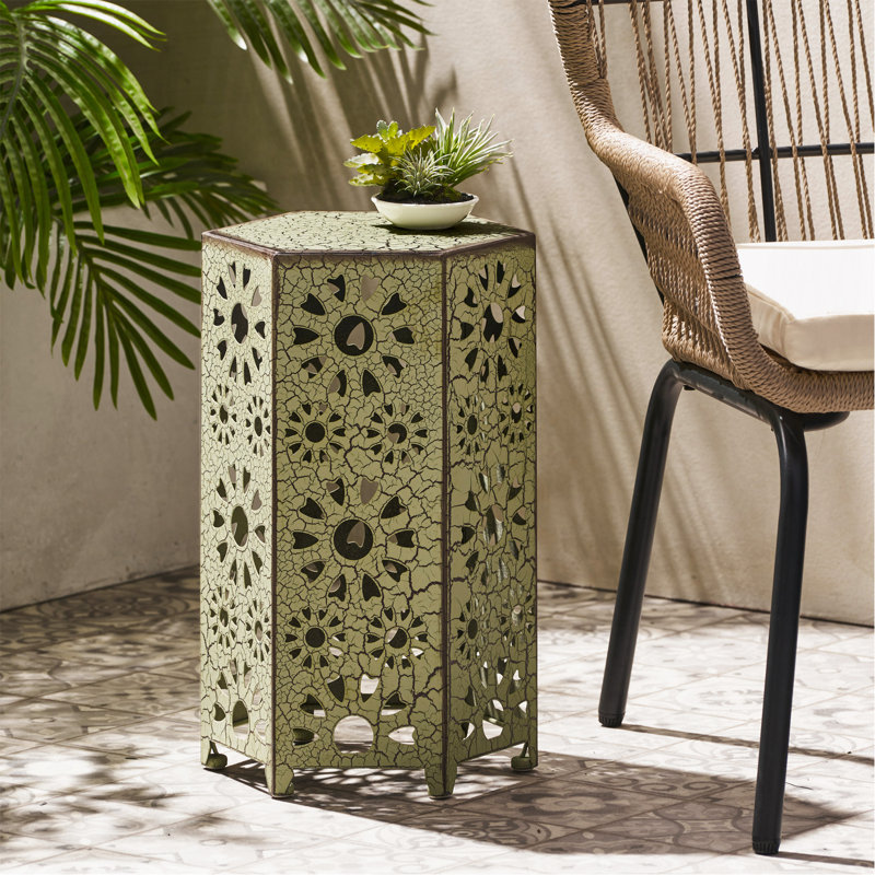 Table d'appoint 12 ", H 18,5 po x l 12 po x P 12 po, Vert
