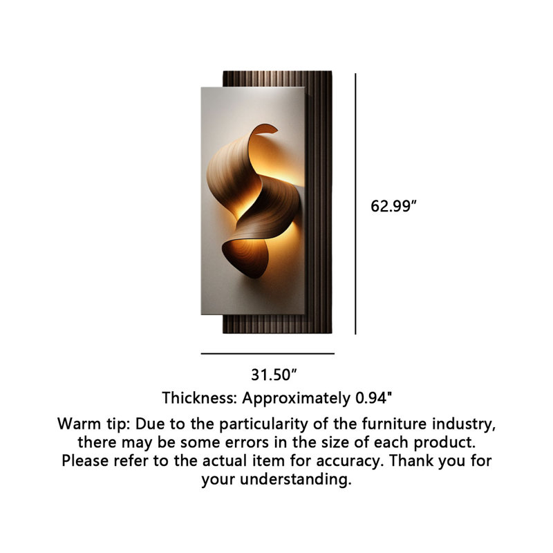 Lampe murale moderne en grès de style moderne pour l'entrée, H 62,99 po x l 31,5 po x P 0,94 po