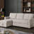 Convertible Upholstered Sectional Sofa with Pull-out Chaise-102484767-102484766