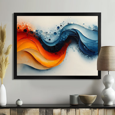 Figurine omma abstraite blanche et bleue en couleur I - spirales abstraites, art mural