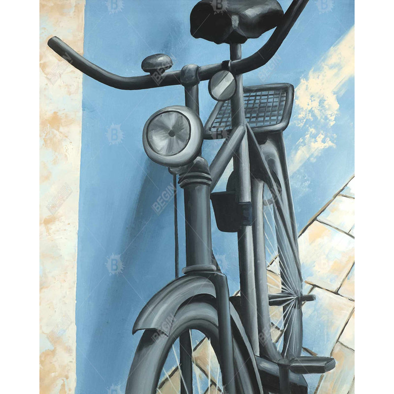 Abandoned Bicycle Print On Canvas