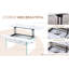 Table basse moderne avec surface relevable et base en marbre blanc-1937312359