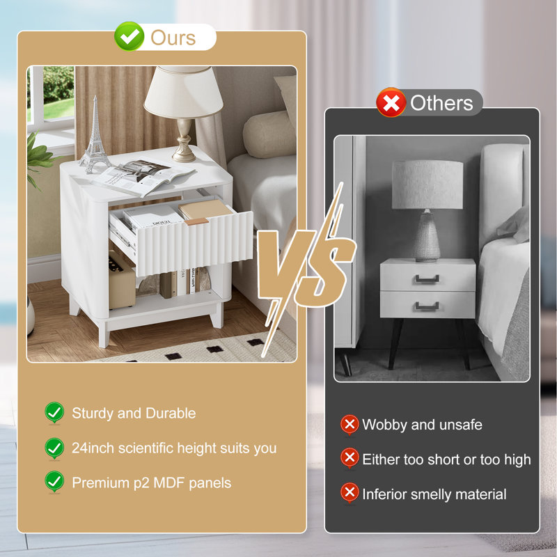 Nightstand with LED Light