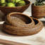 BURMA RATTAN SHALLOW DISPLAY BOWLS
