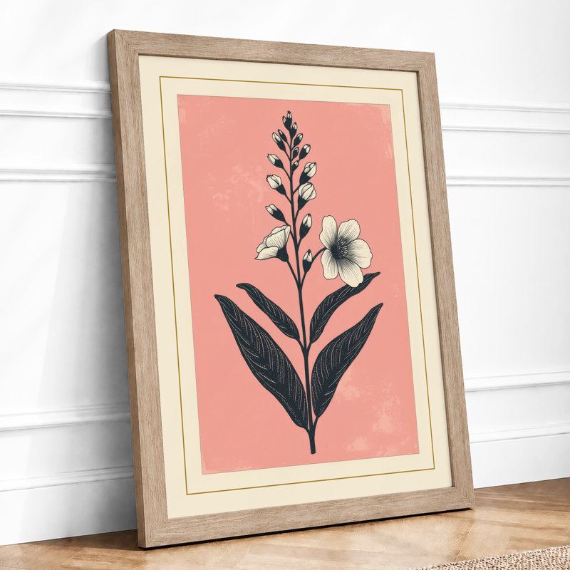 Classical Bloom Study Botanical - Framed Print, A2 - 59.4 x 42.0 cm, Oak
