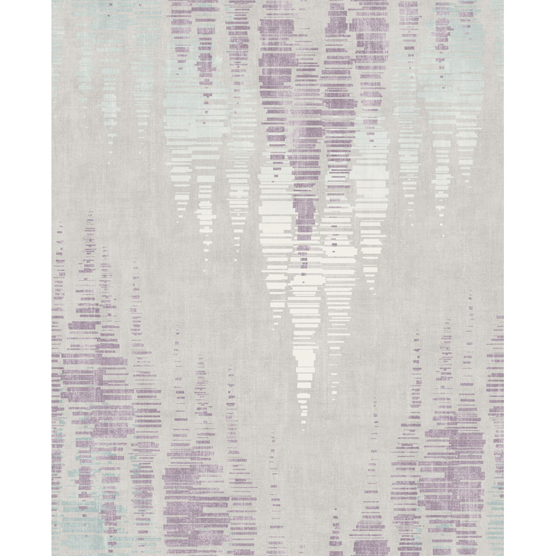 Rouleau de papier peint L 33 pi x l 20,5 po, Gris / Mauve