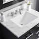 Cronin 30" Carrara White Marble Countertop Bath Vanity with Faucet and Mirror