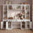 4-Piece Modular Entertainment Center | Desk, Bookcase & Storage Wall In One