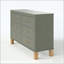 Commode double 6 tiroirs avec style Mid-Century et structure en bois massif-549235884