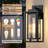 Water Ripple Outdoor Wall Lantern, Exterior Porch Light Fixture Black for Patio Outdoor-2134019190