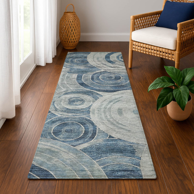 Premium Machine Washable Lubbers AMF1750 Geometric Rug, Runner 2'3" x 7'6"